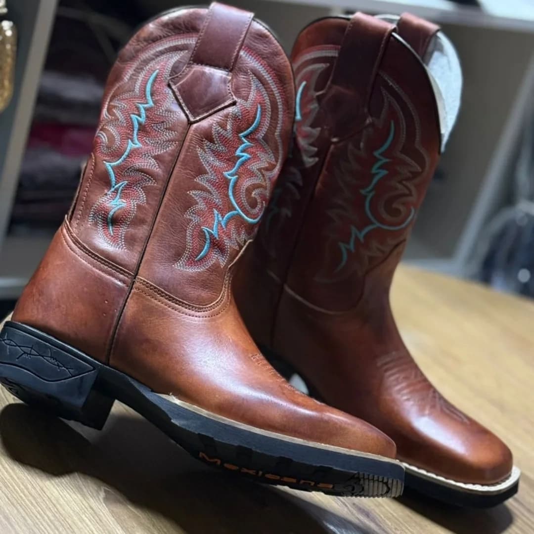 Bota Texana Masculina Caramelo