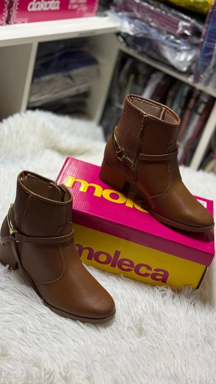 Bota Feminina Baixa Marrom Caramelo