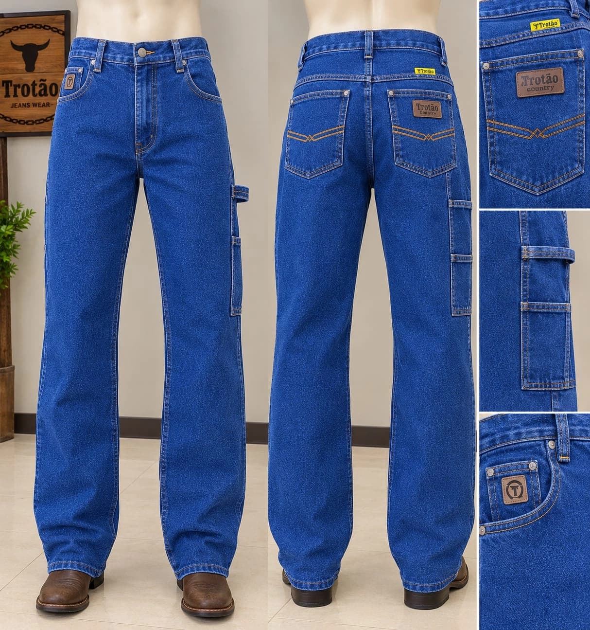 Calça Carpinteira Masculina Trotão Country