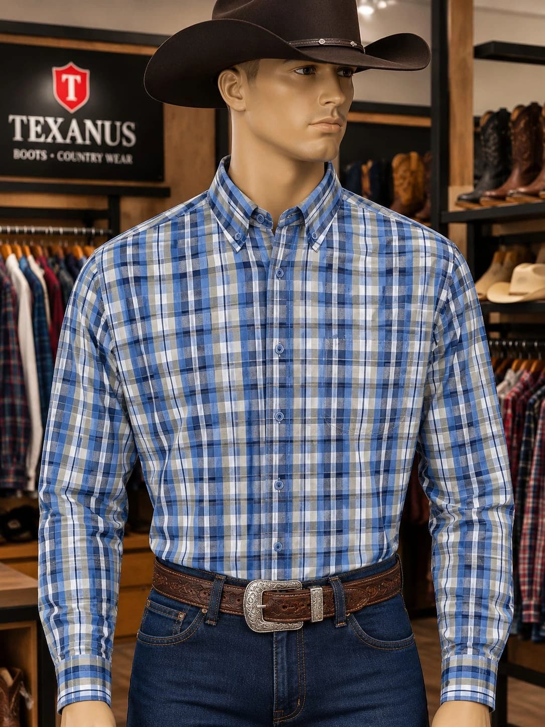 Camisa Masculina Xadrez Country 🤠