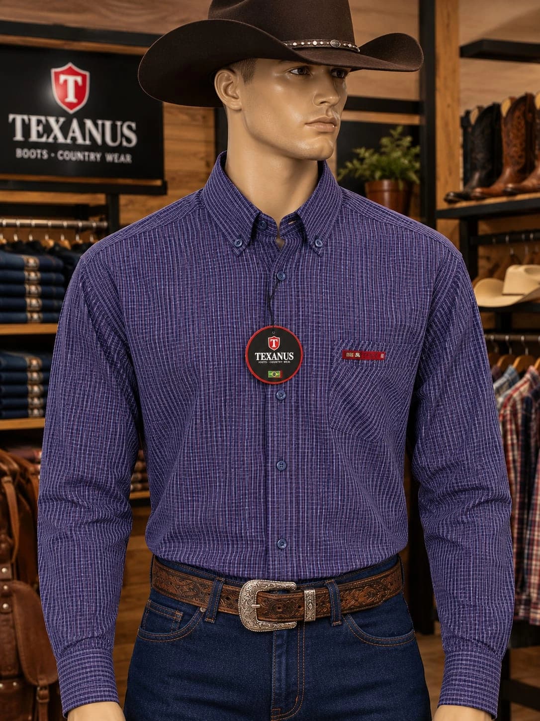 Camisa Masculina Xadrez Country 🤠