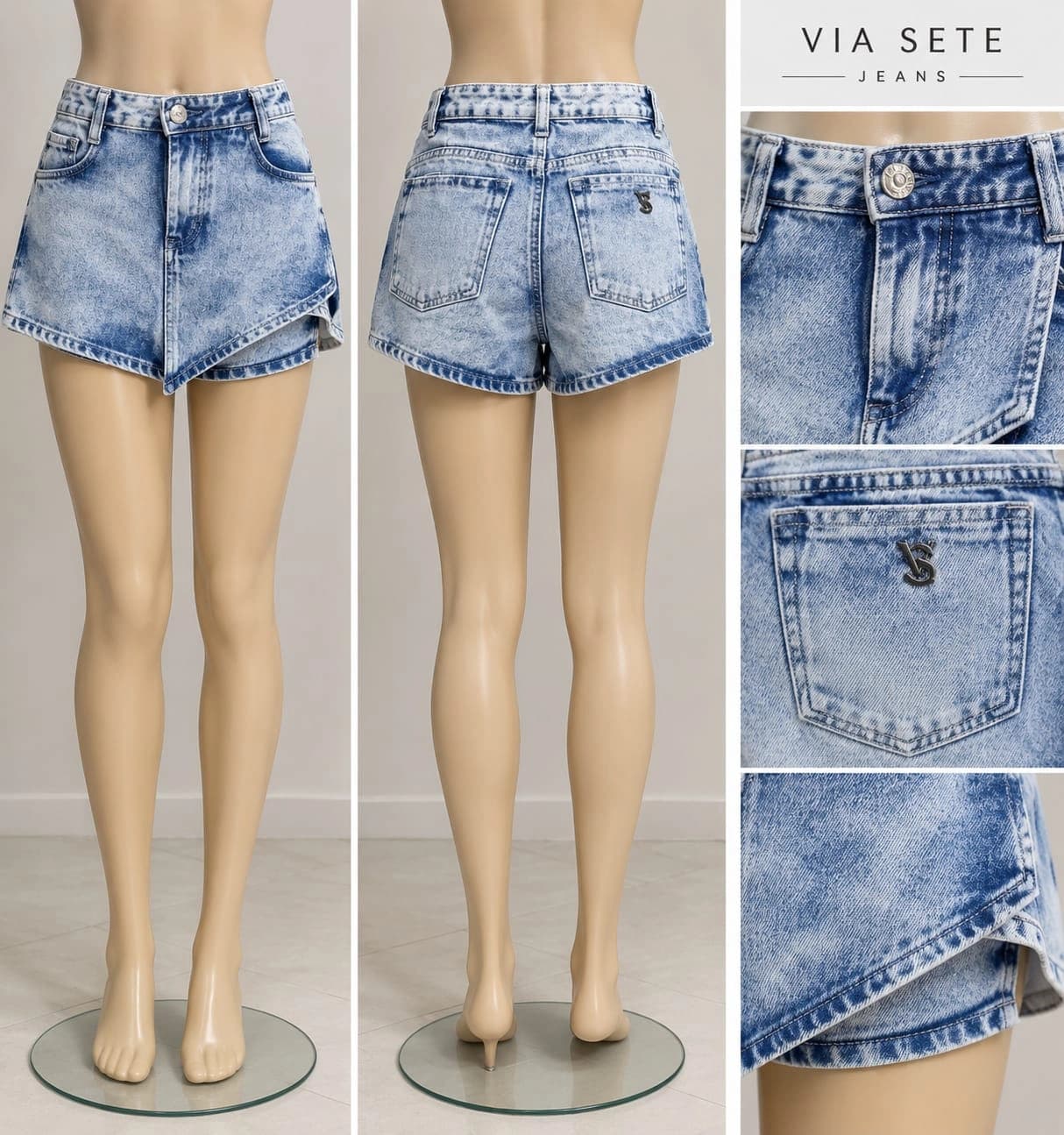 Short saia Via Sete 💙