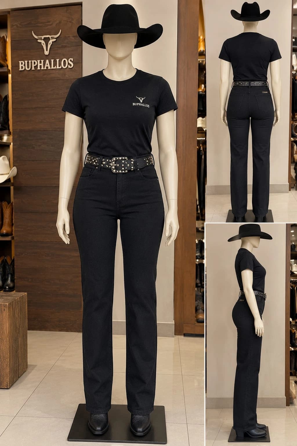 Calça Feminina Buphallos Reta Preta