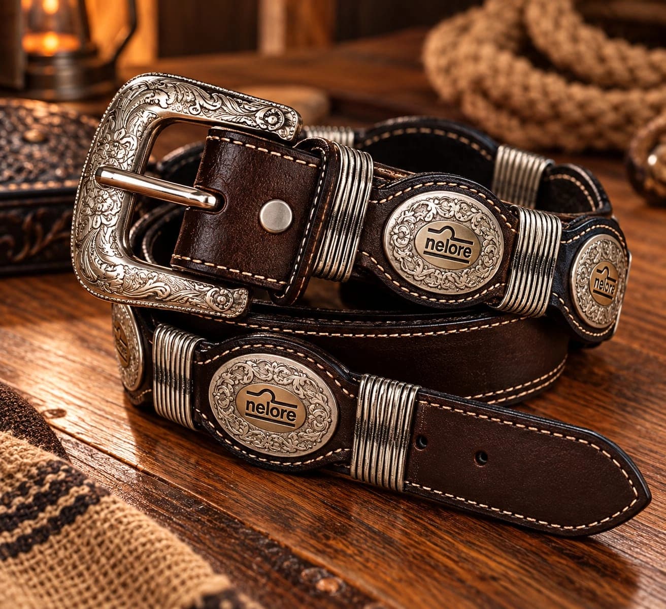 Cinto Country Nelore Marrom