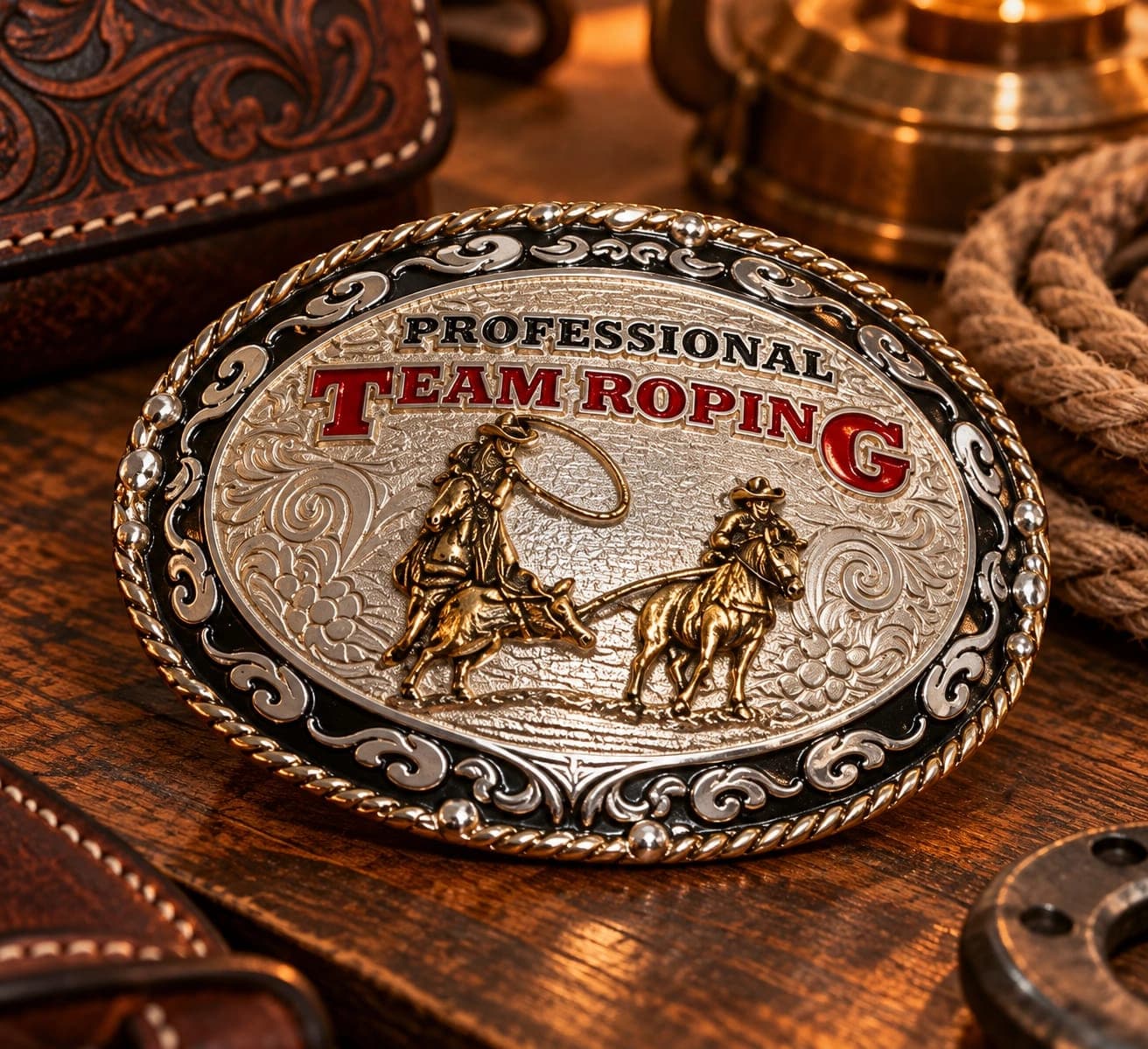Fivela Country Team Roping Profissional